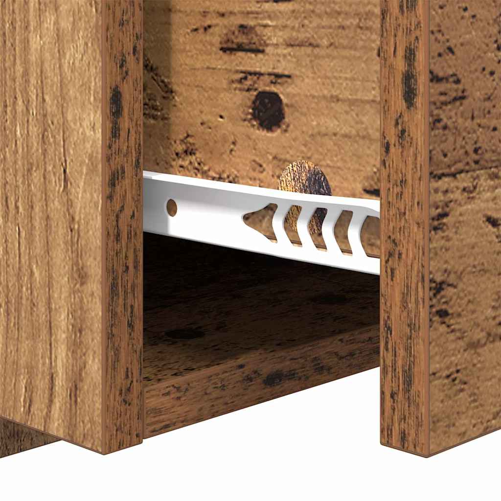 vidaXL Headboard with Cabinet 3 pcs Old Wood Engineered Wood