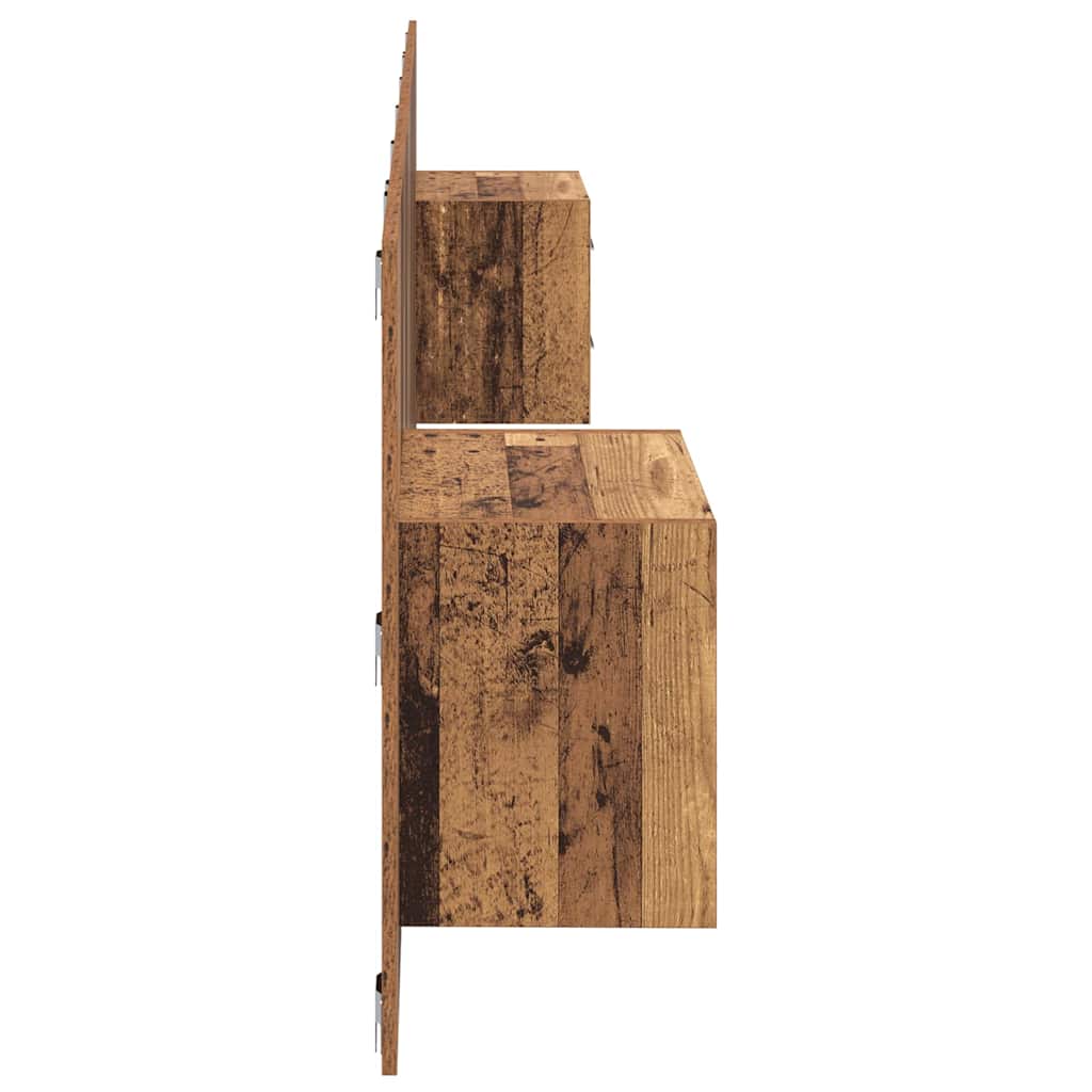 vidaXL Headboard with Cabinet 3 pcs Old Wood Engineered Wood
