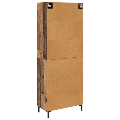 vidaXL Highboard Old Wood 69.5 x 34 x 180 cm Engineered Wood