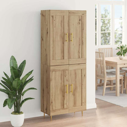 vidaXL Highboard Artisan Oak 69.5 x 34 x 180 cm Engineered Wood