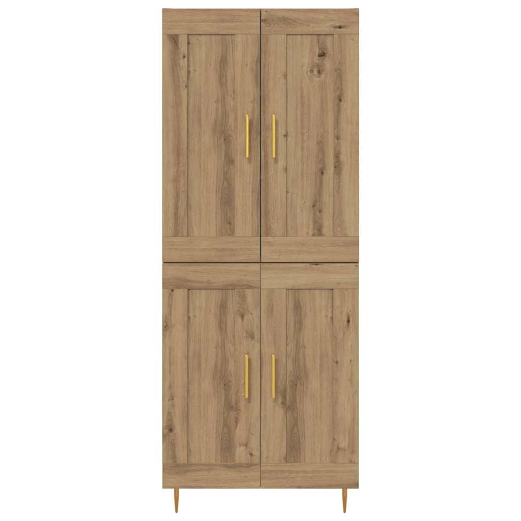 vidaXL Highboard Artisan Oak 69.5 x 34 x 180 cm Engineered Wood