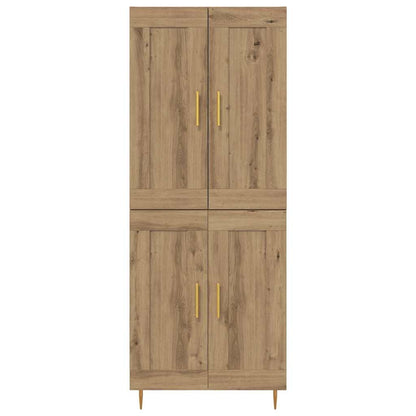 vidaXL Highboard Artisan Oak 69.5 x 34 x 180 cm Engineered Wood