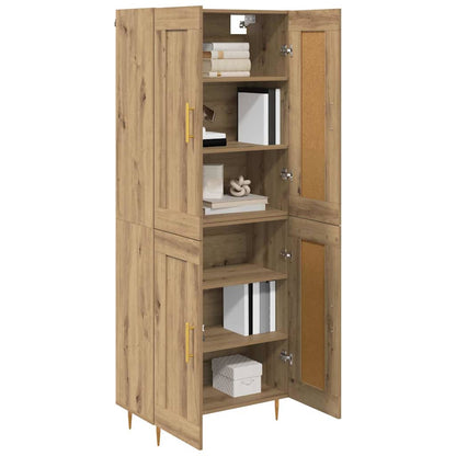 vidaXL Highboard Artisan Oak 69.5 x 34 x 180 cm Engineered Wood
