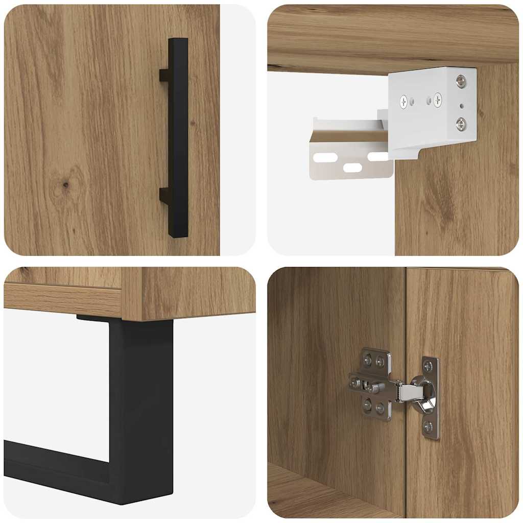 vidaXL Highboard Artisan Oak 34.5 x 34 x 180 cm Engineered Wood