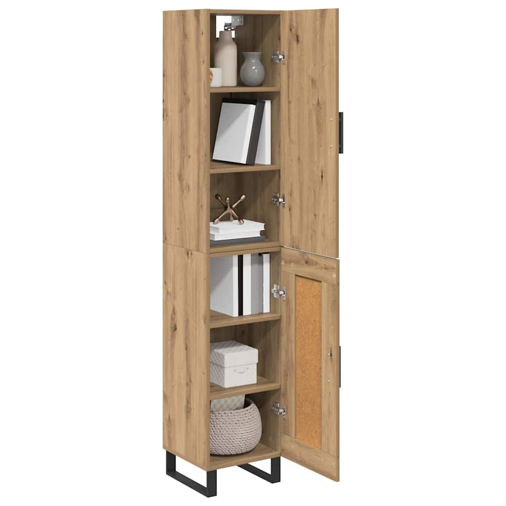 vidaXL Highboard Artisan Oak 34.5 x 34 x 180 cm Engineered Wood