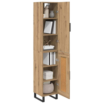 vidaXL Highboard Artisan Oak 34.5 x 34 x 180 cm Engineered Wood