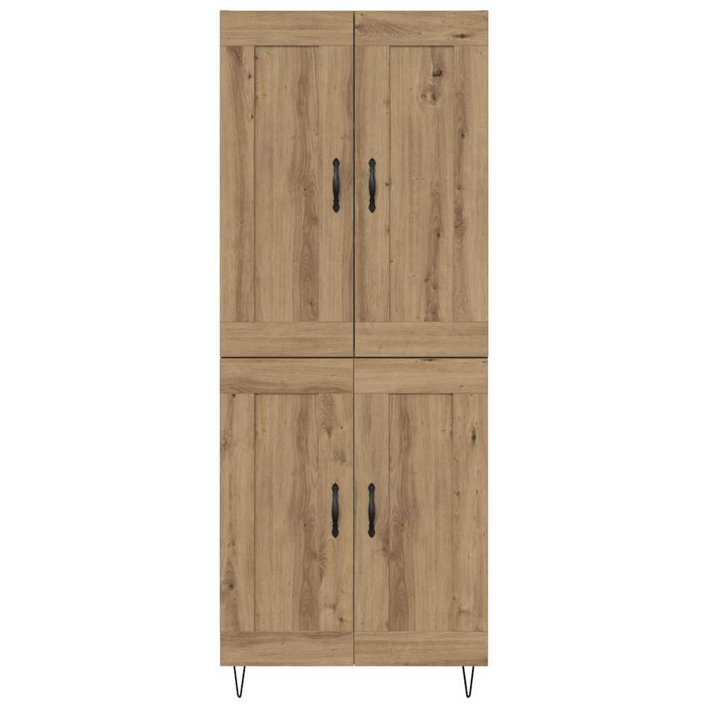vidaXL Highboard Artisan Oak 69.5 x 34 x 180 cm Engineered Wood