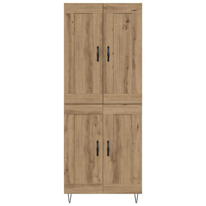 vidaXL Highboard Artisan Oak 69.5 x 34 x 180 cm Engineered Wood
