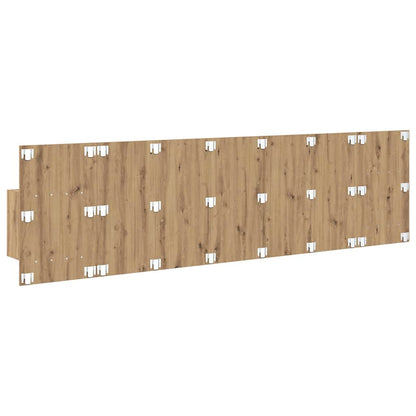 vidaXL Headboard With Cabinet 3 pcs Artisan Oak Engineered Wood