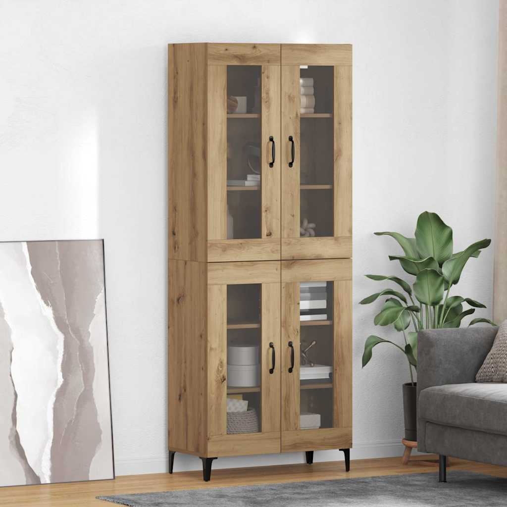 vidaXL Highboard Artisan Oak 69.5 x 34 x 180 cm Engineered Wood