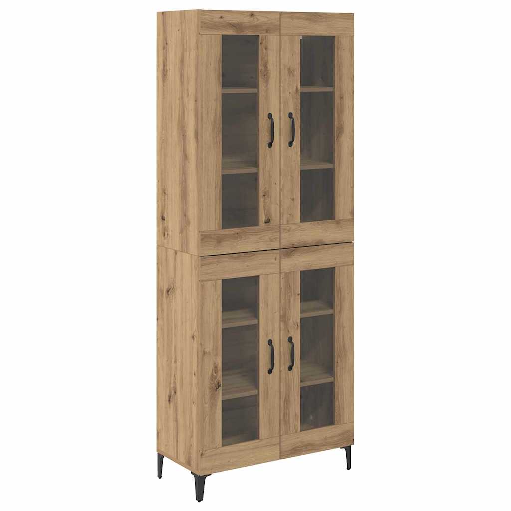 vidaXL Highboard Artisan Oak 69.5 x 34 x 180 cm Engineered Wood
