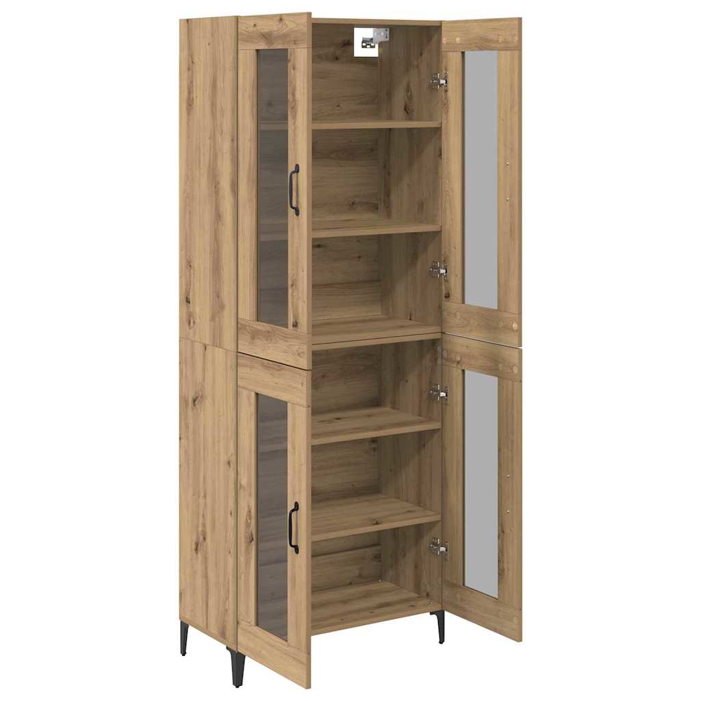 vidaXL Highboard Artisan Oak 69.5 x 34 x 180 cm Engineered Wood