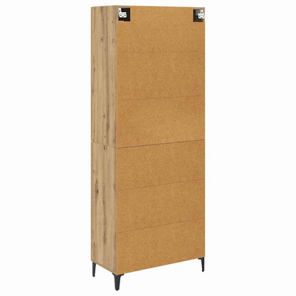 vidaXL Highboard Artisan Oak 69.5 x 34 x 180 cm Engineered Wood