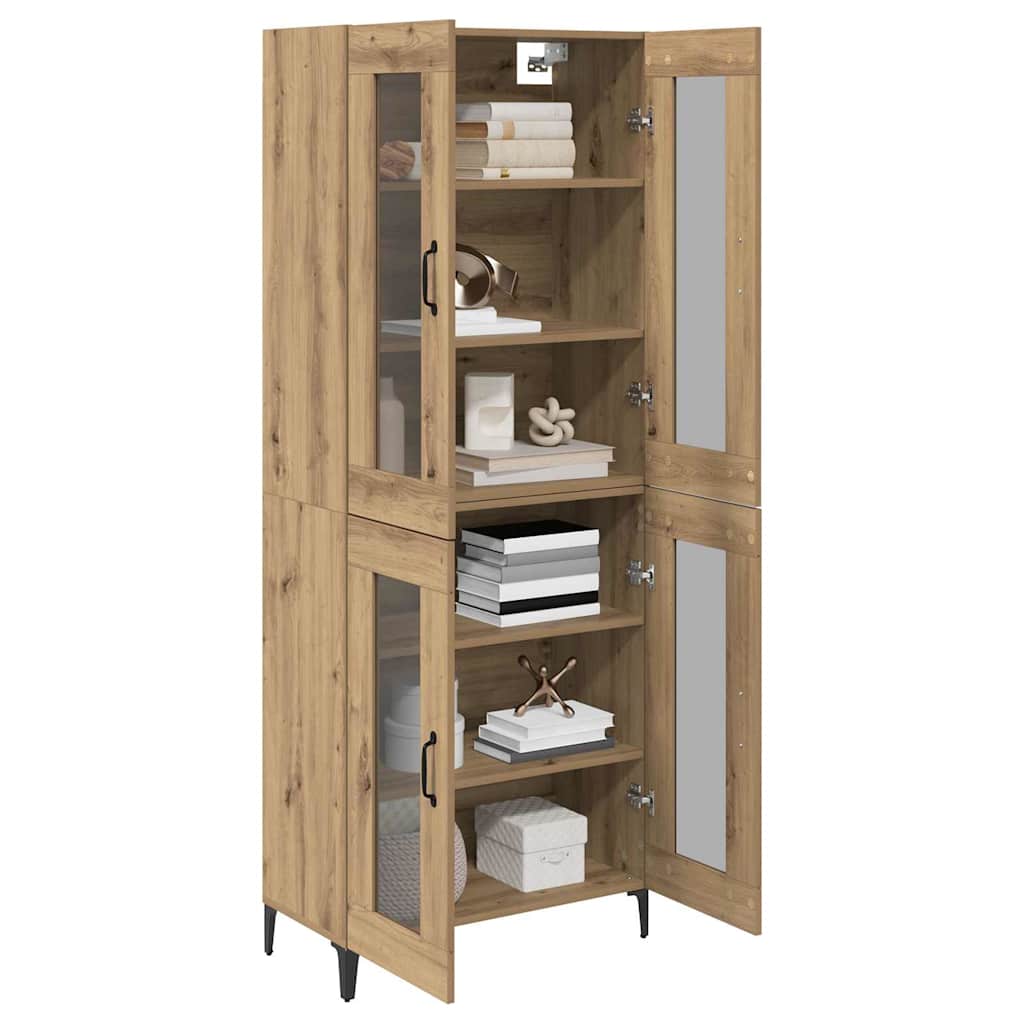 vidaXL Highboard Artisan Oak 69.5 x 34 x 180 cm Engineered Wood