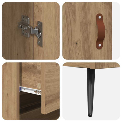 vidaXL Highboard Cabinet with Shelf 2 pcs Artisan Oak Engineered Wood