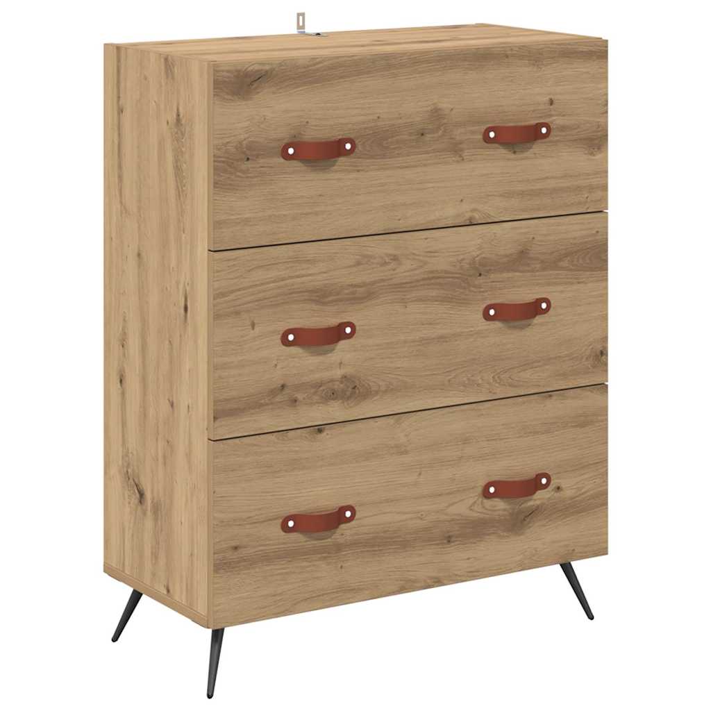 vidaXL Highboard Cabinet with Shelf 2 pcs Artisan Oak Engineered Wood