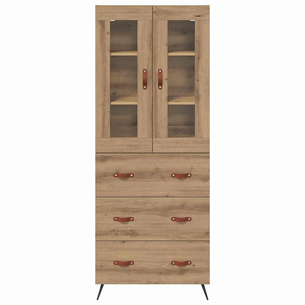 vidaXL Highboard Cabinet with Shelf 2 pcs Artisan Oak Engineered Wood
