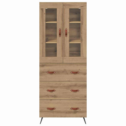 vidaXL Highboard Cabinet with Shelf 2 pcs Artisan Oak Engineered Wood