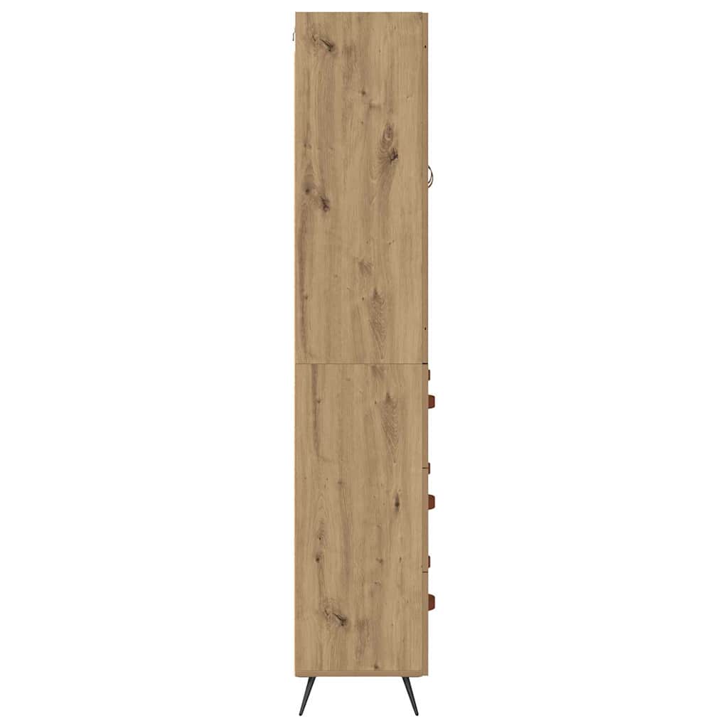 vidaXL Highboard Cabinet with Shelf 2 pcs Artisan Oak Engineered Wood