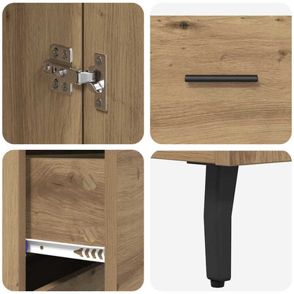 vidaXL Highboard with Drawer Artisan Oak 69.5 x 34 x 180 cm