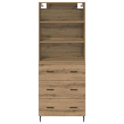 vidaXL Highboard with Drawer Artisan Oak 69.5 x 34 x 180 cm