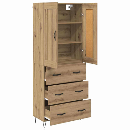 vidaXL Highboard Artisan Oak 69.5 x 34 x 180 cm Engineered Wood