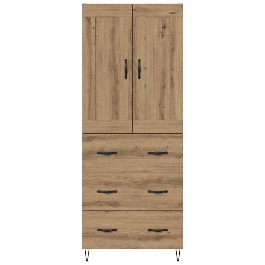 vidaXL Highboard Artisan Oak 69.5 x 34 x 180 cm Engineered Wood