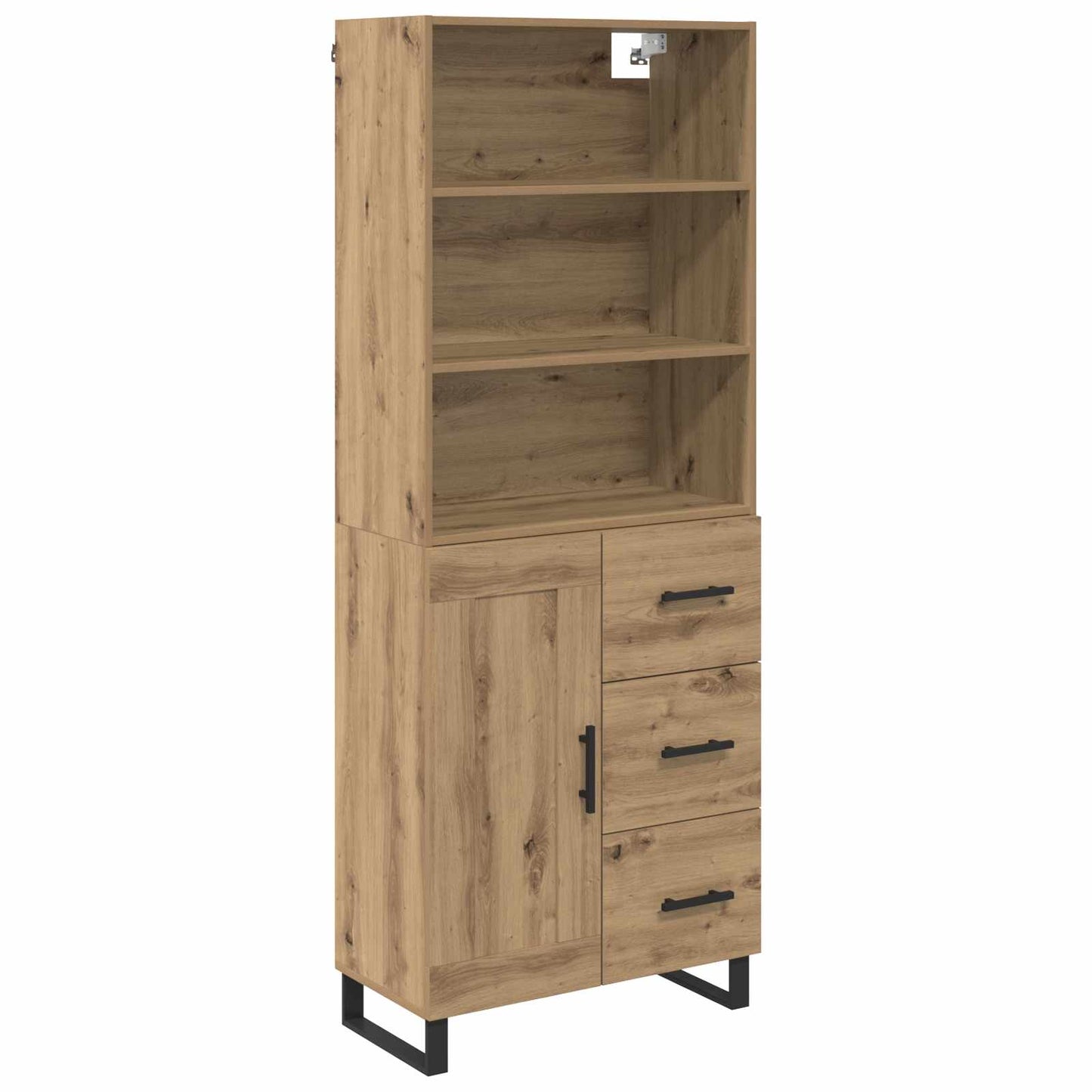 vidaXL Highboard with Drawer 2 pcs Artisan Oak Engineered Wood