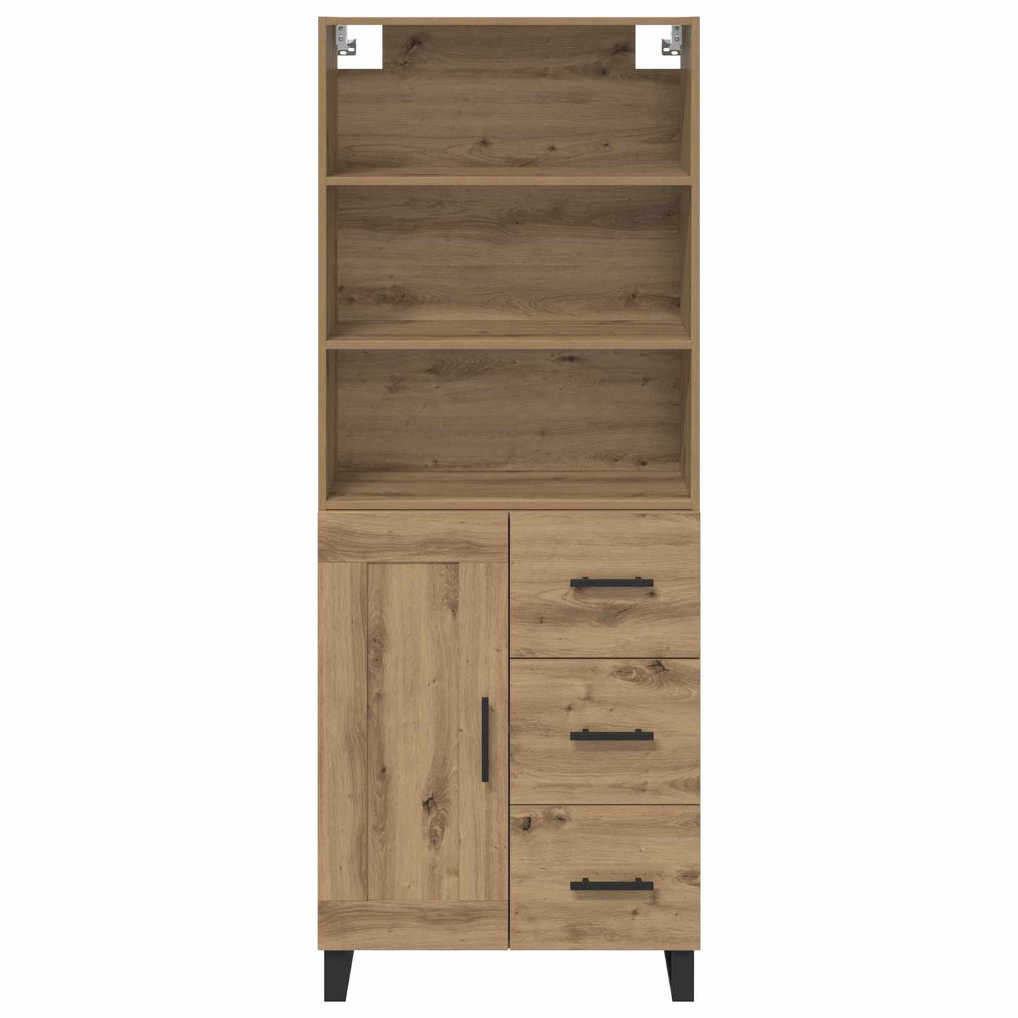 vidaXL Highboard with Drawer 2 pcs Artisan Oak Engineered Wood