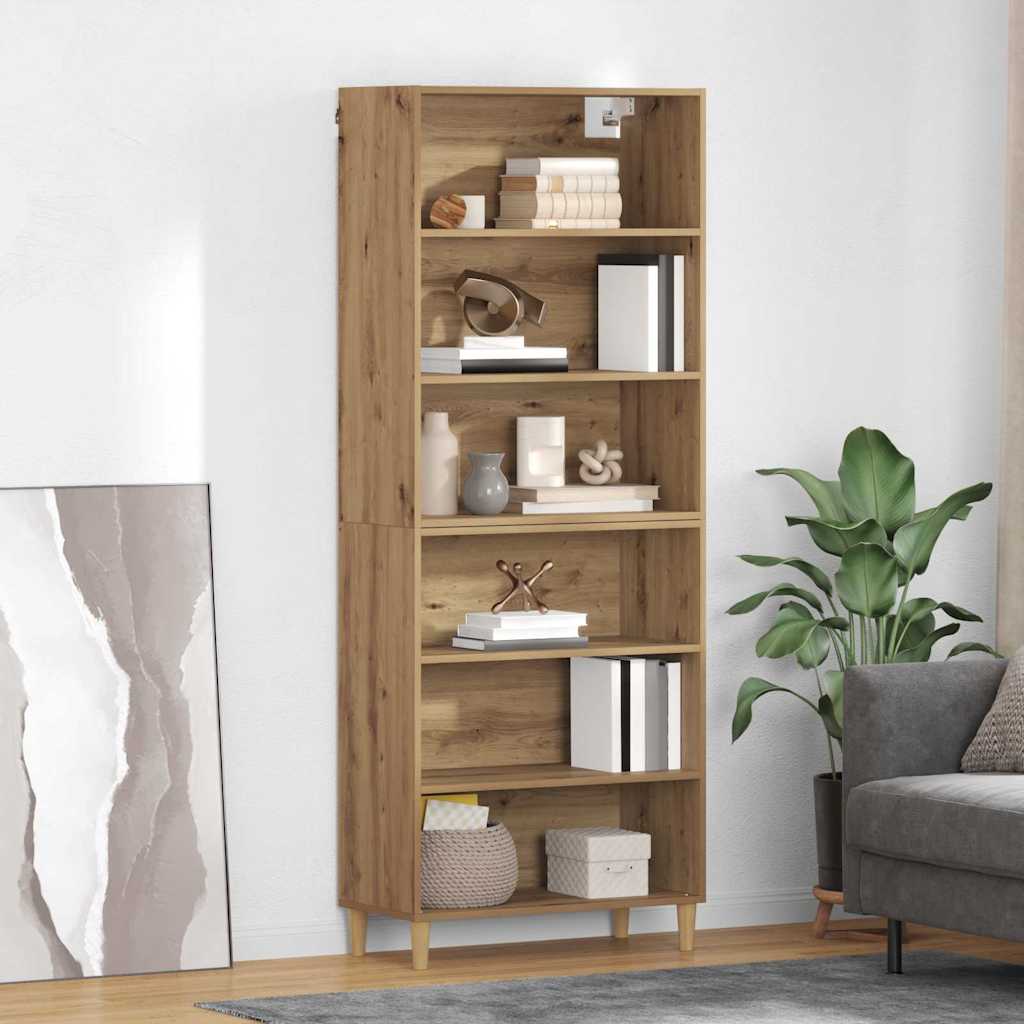 vidaXL Highboard Artisan Oak 69.5 x 32.5 x 180 cm Engineered Wood