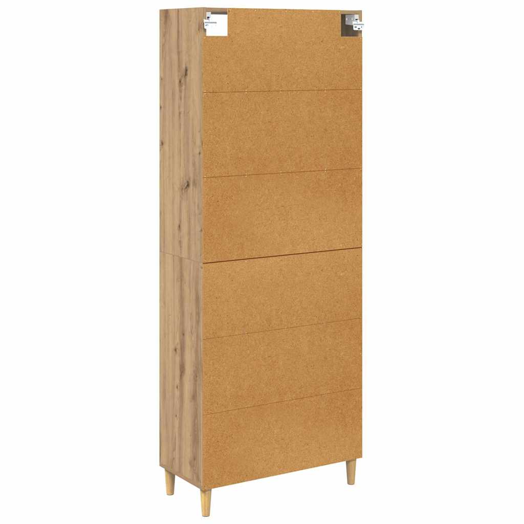 vidaXL Highboard Artisan Oak 69.5 x 32.5 x 180 cm Engineered Wood