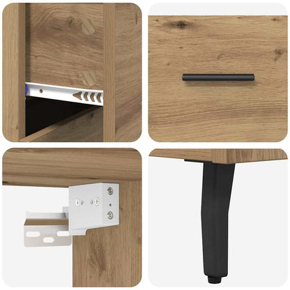 vidaXL Highboard 2 pcs Artisan Oak 69.5 x 34 x 180 cm Engineered Wood