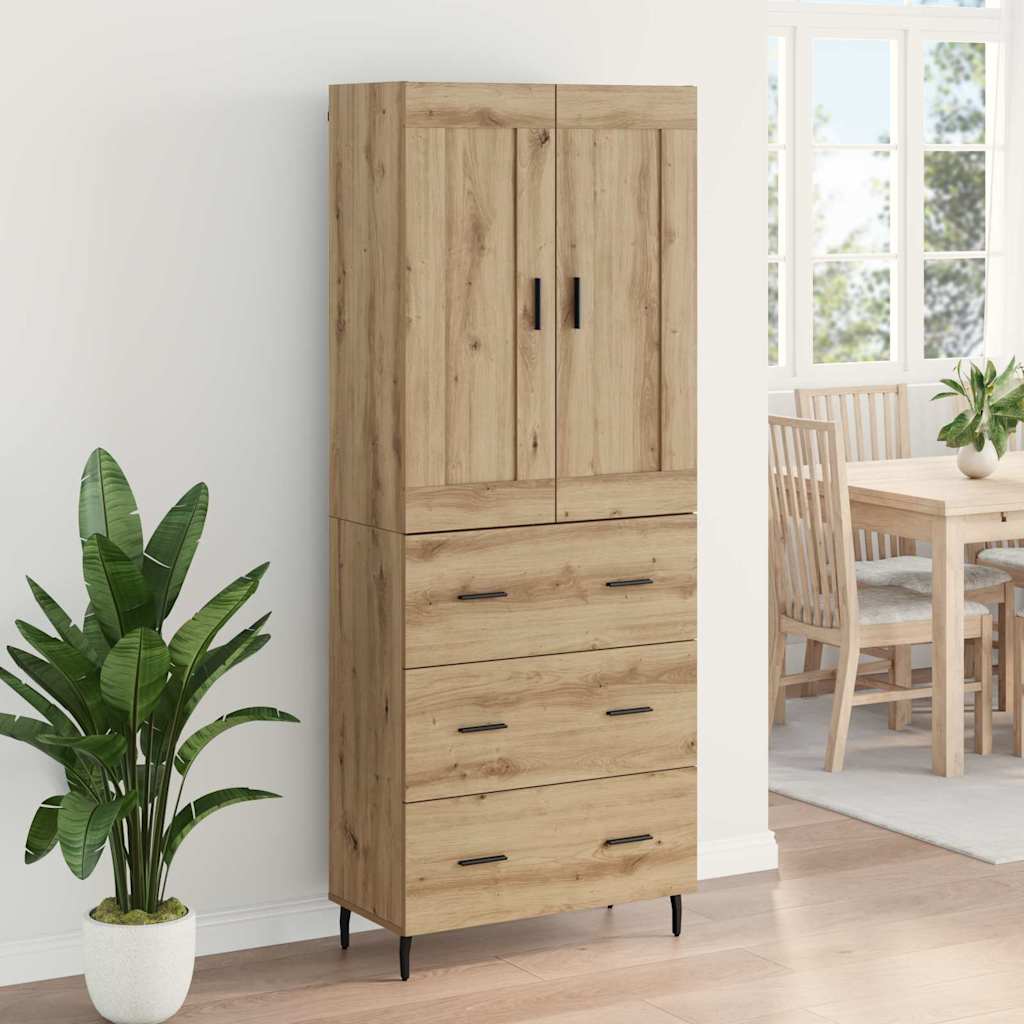 vidaXL Highboard 2 pcs Artisan Oak 69.5 x 34 x 180 cm Engineered Wood