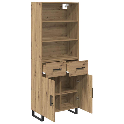 vidaXL Highboard with Drawer 2 pcs Artisan Oak Engineered Wood