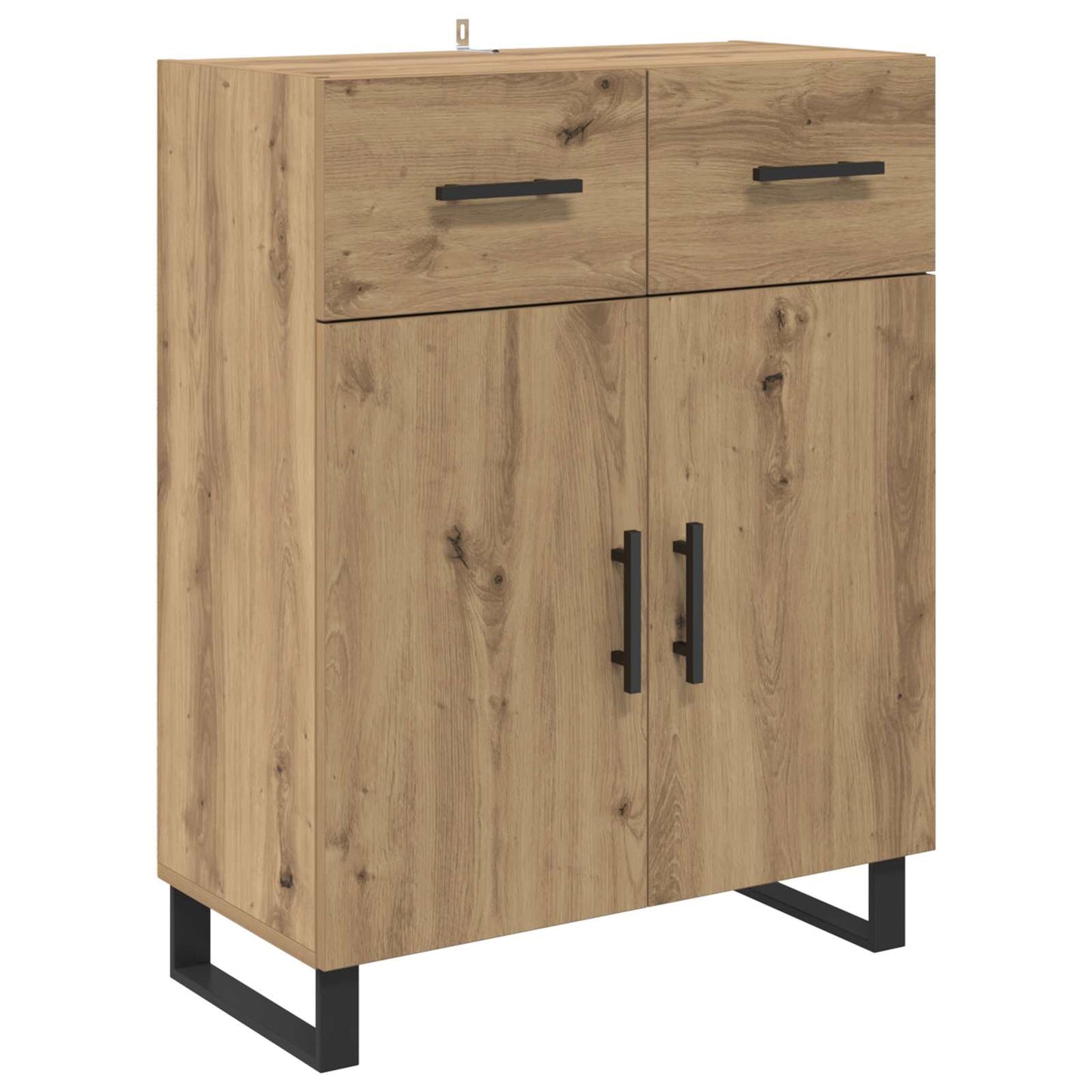 vidaXL Highboard with Drawer 2 pcs Artisan Oak Engineered Wood