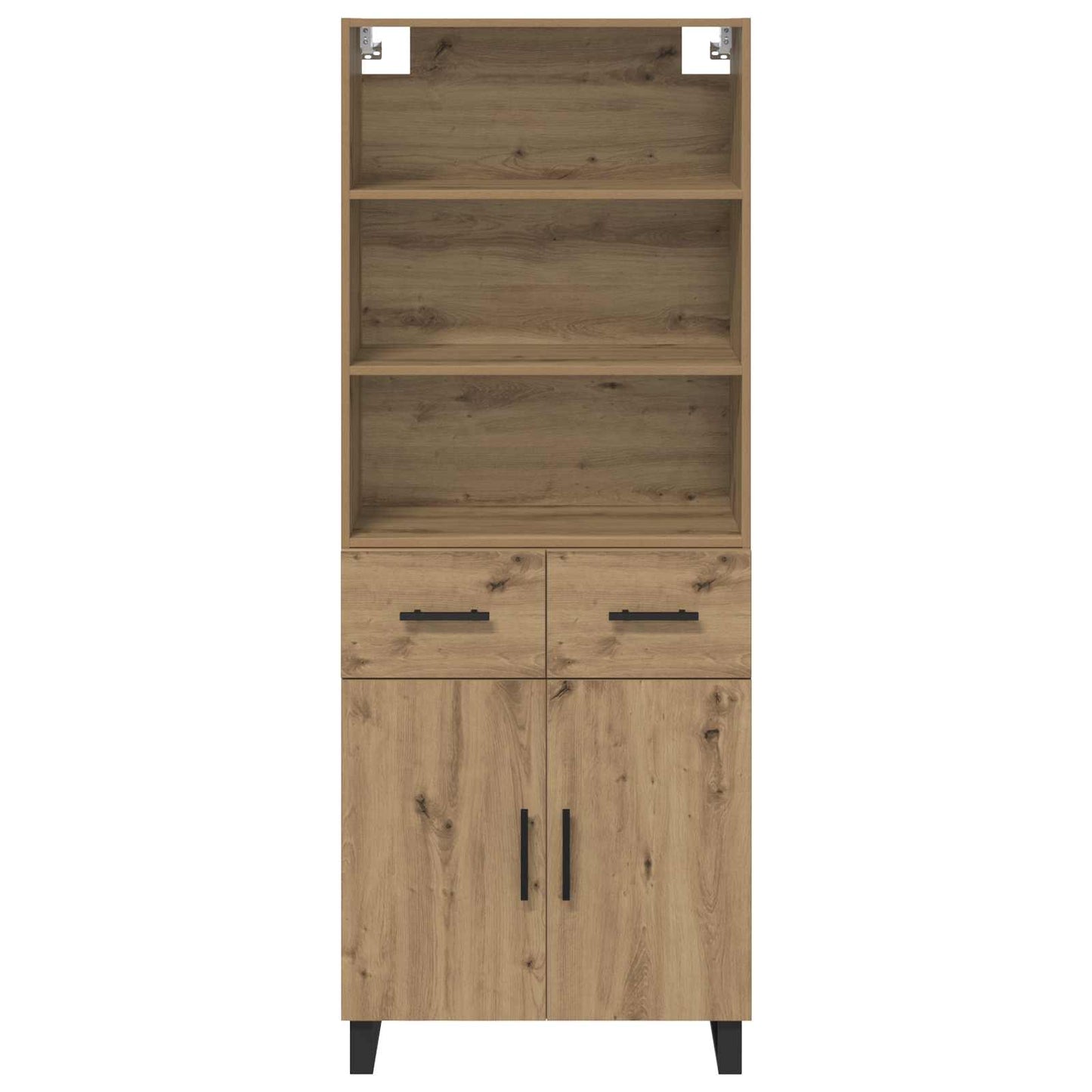 vidaXL Highboard with Drawer 2 pcs Artisan Oak Engineered Wood