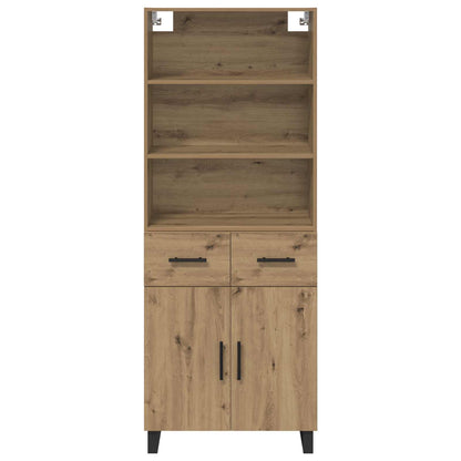 vidaXL Highboard with Drawer 2 pcs Artisan Oak Engineered Wood