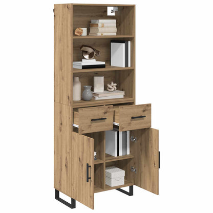 vidaXL Highboard with Drawer 2 pcs Artisan Oak Engineered Wood