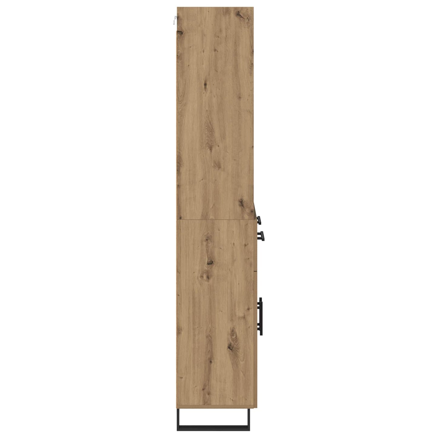 vidaXL Highboard with Drawer 2 pcs Artisan Oak Engineered Wood