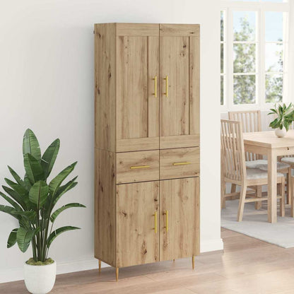vidaXL Highboard Artisan Oak 69.5 x 34 x 180 cm Engineered Wood