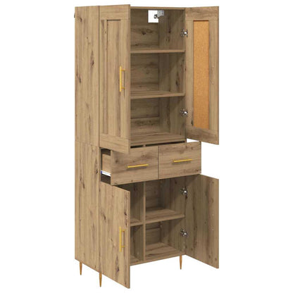 vidaXL Highboard Artisan Oak 69.5 x 34 x 180 cm Engineered Wood