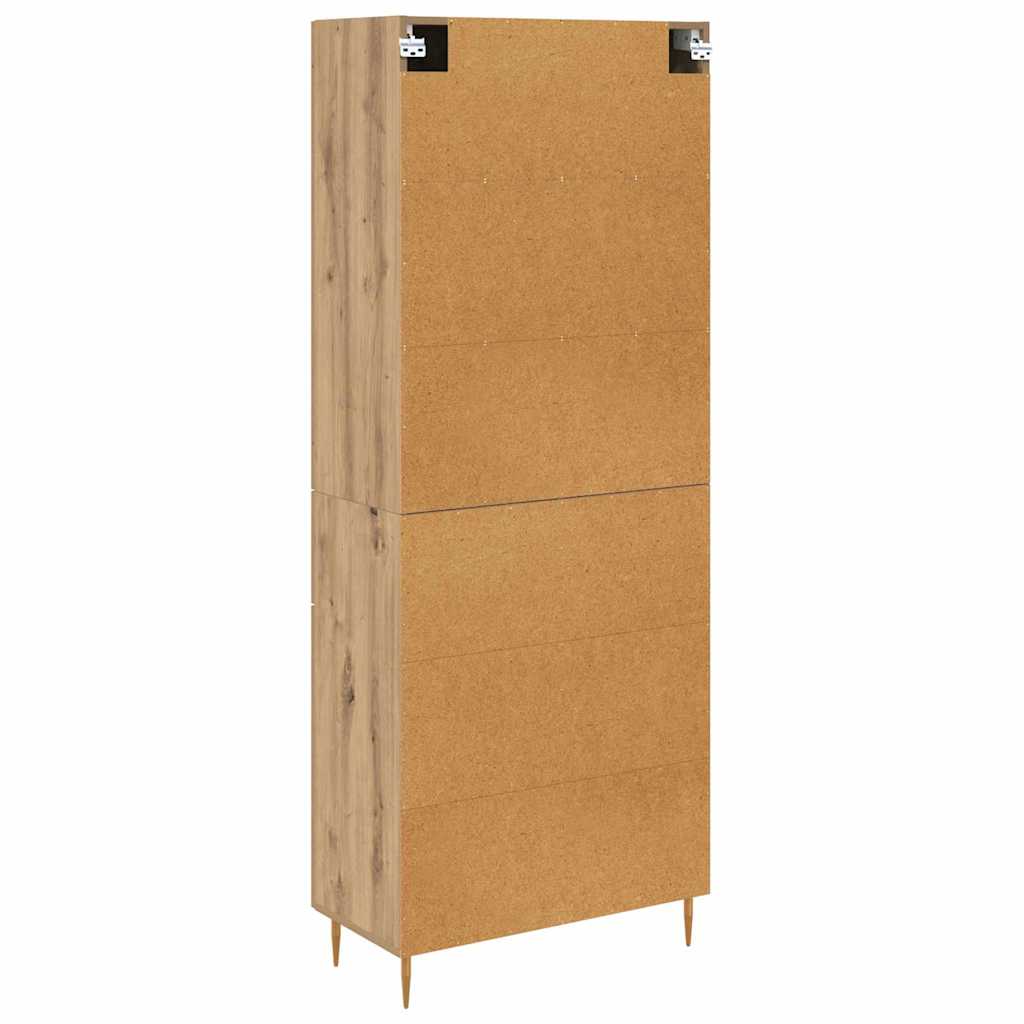 vidaXL Highboard Artisan Oak 69.5 x 34 x 180 cm Engineered Wood