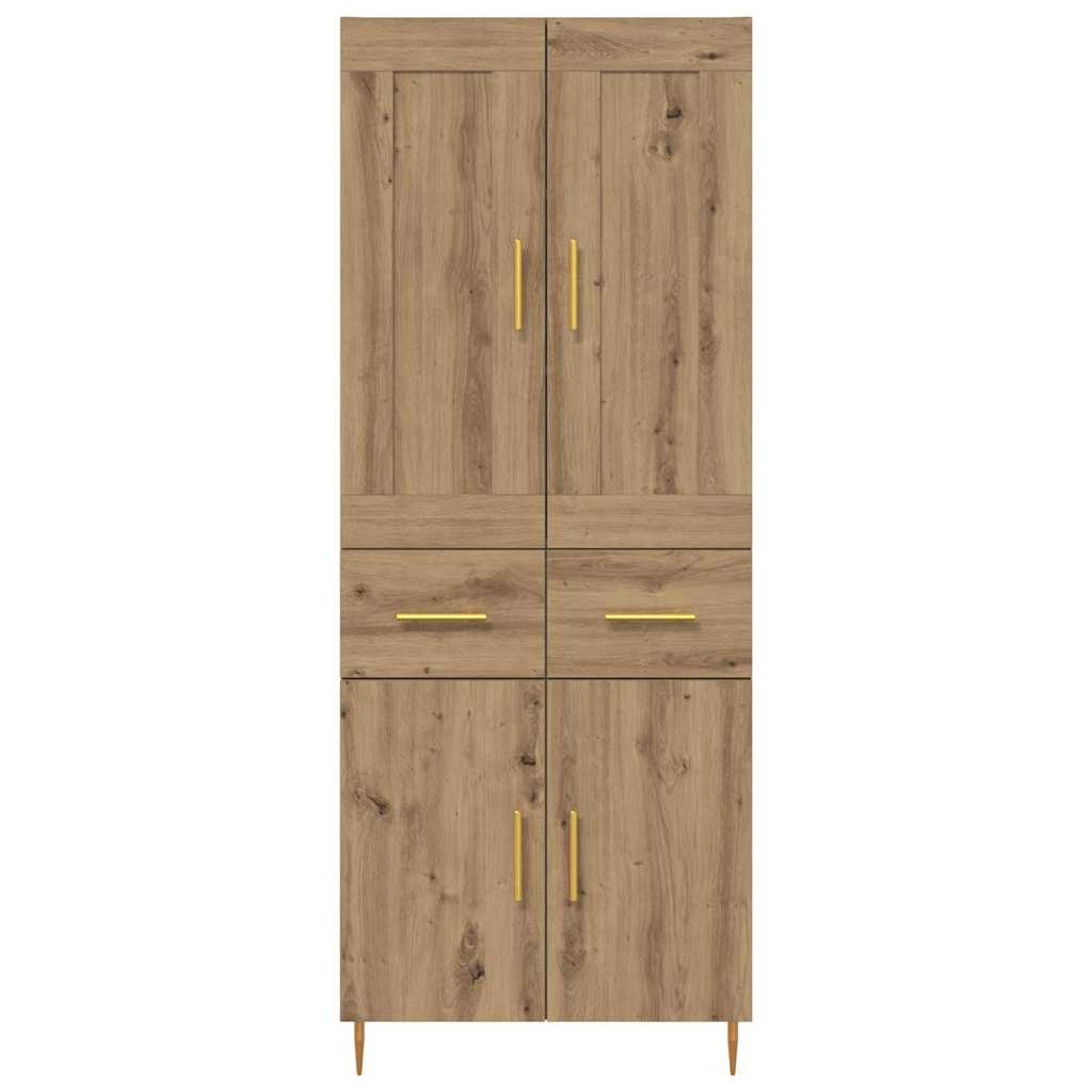 vidaXL Highboard Artisan Oak 69.5 x 34 x 180 cm Engineered Wood