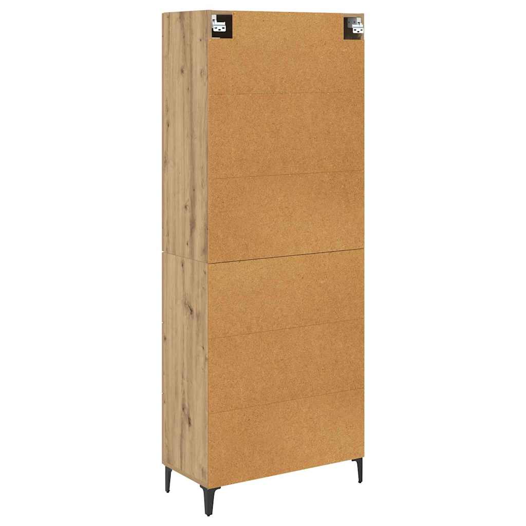 vidaXL Highboard Artisan Oak 69.5 x 34 x 180 cm Engineered Wood