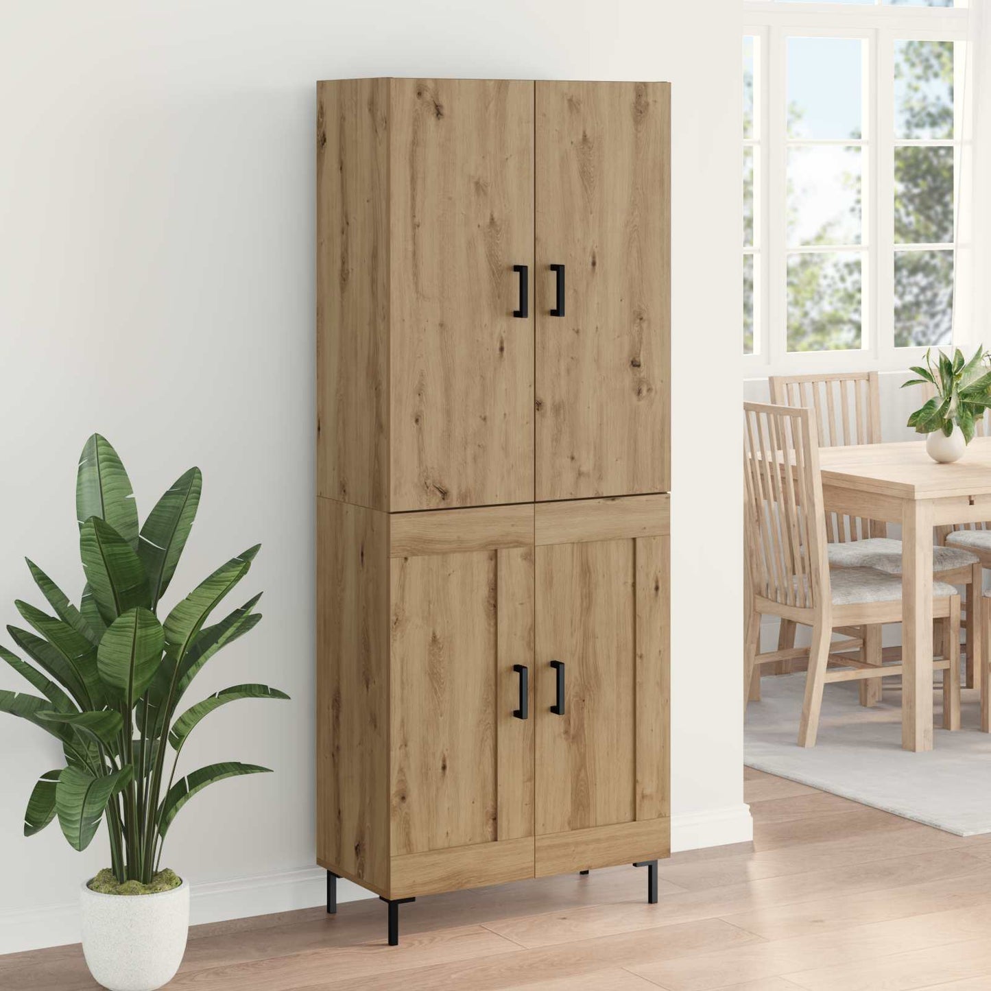 vidaXL Highboard Artisan Oak 69.5 x 34 x 180 cm Engineered Wood