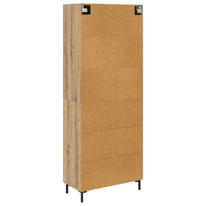 vidaXL Highboard Artisan Oak 69.5 x 34 x 180 cm Engineered Wood