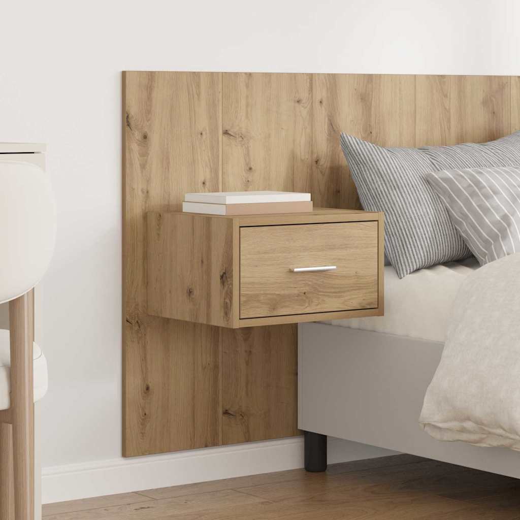 vidaXL Headboard With Cabinet 3 pcs Artisan Oak Engineered Wood
