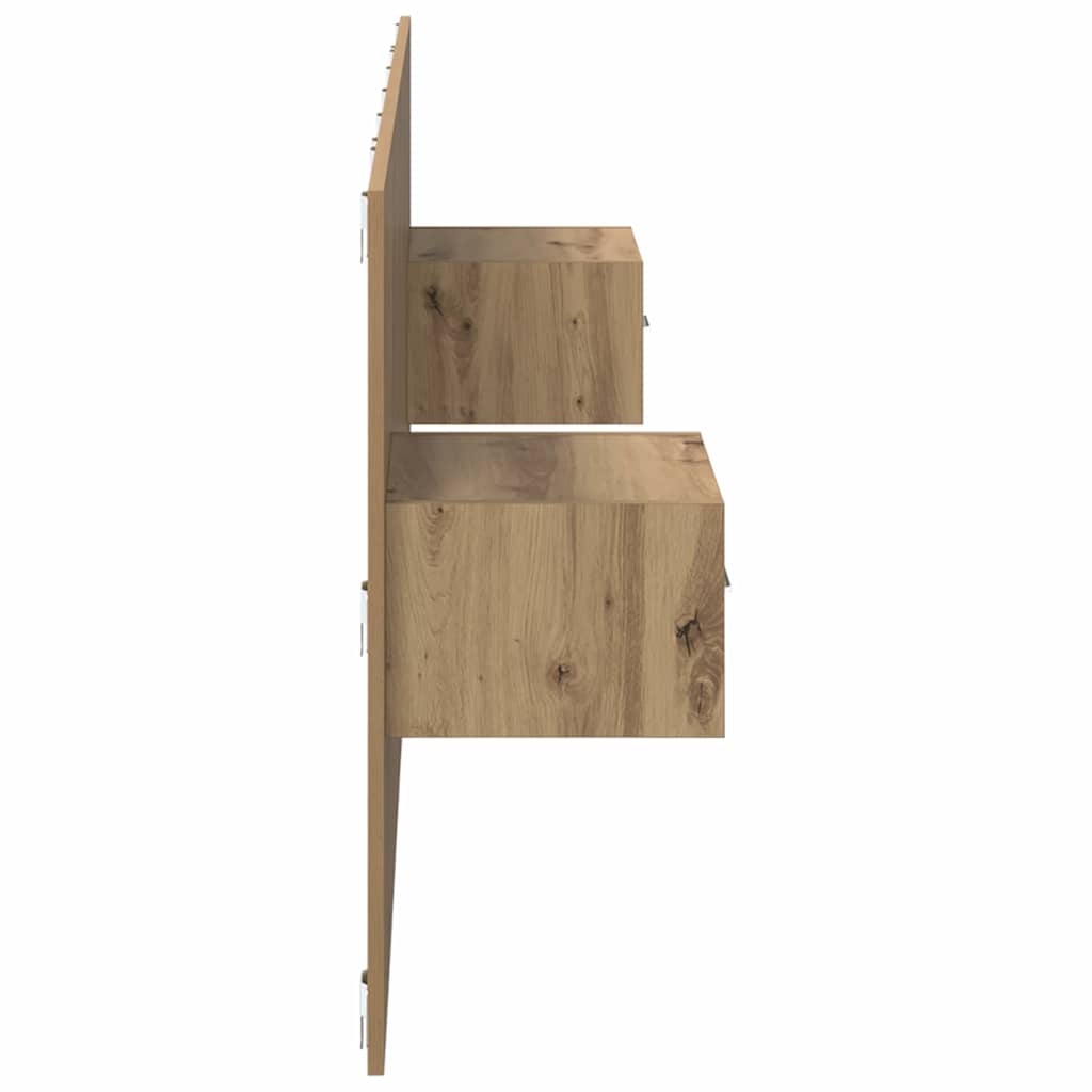 vidaXL Headboard With Cabinet 3 pcs Artisan Oak Engineered Wood