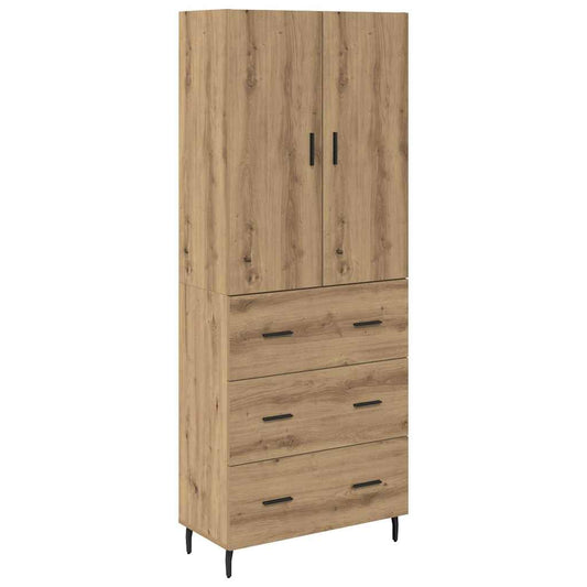 vidaXL Highboard 2 pcs Artisan Oak 69.5 x 34 x 180 cm Engineered Wood
