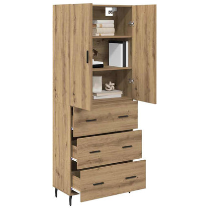 vidaXL Highboard 2 pcs Artisan Oak 69.5 x 34 x 180 cm Engineered Wood